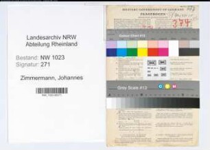 Entnazifizierung Johannes Zimmermann , geb. 24.07.1897 (Verw.Oberinspektor)