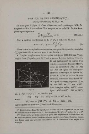 NOTE SUR UN LIEU GÉOMÉTRIQUE.