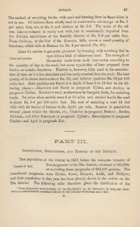 Part III. Inhabitants, institutions, and history of the district