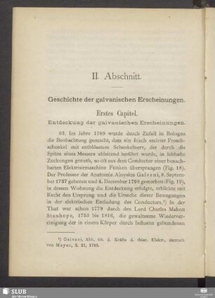 II. Abschnitt. Geschichte der galvanischen Erscheinungen