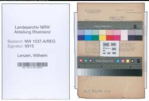 Entnazifizierung Wilhelm Lenzen , geb. 17.07.1910 ()