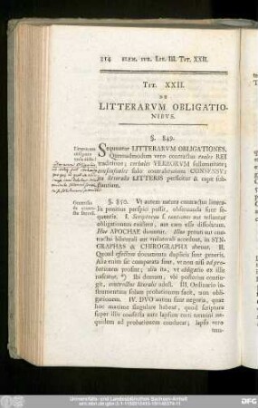 Tit. XXII. De Litterarum Obligationibus.