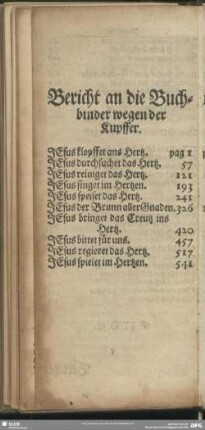 Bericht an die Buchbinder wegen der Kupffer