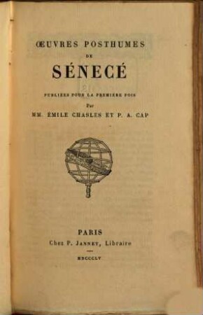 Oeuvres posthumes de Sénecé