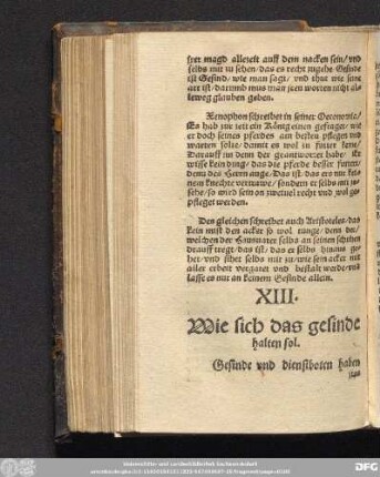 XIII. Wie sich das gesinde halten sol.