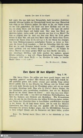 Der Herr ist der Christ!