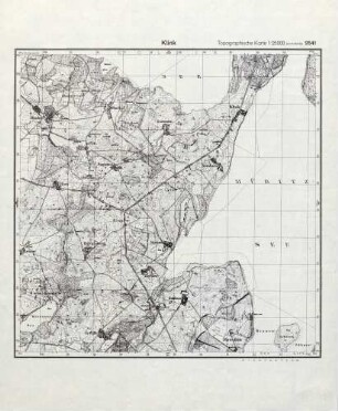 2541 Klink, Topographische Karte 1:25000 (4 cm -Karte)