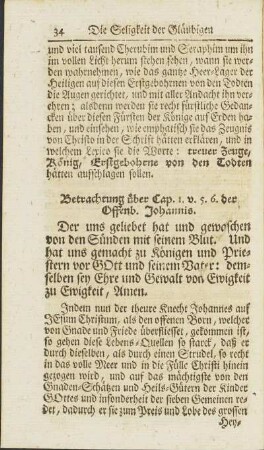 Betrachtung über Cap. 1. v. 6. der Offenb. Johannis.