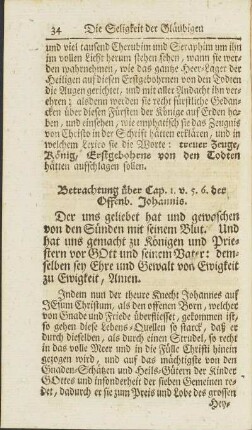 Betrachtung über Cap. 1. v. 6. der Offenb. Johannis.