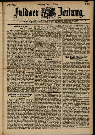 Ausgabe vom Dienstag, den 02. Oktober 1888.