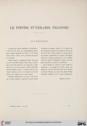 20: Le pietre funerarie felsinee