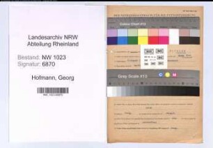 Entnazifizierung Georg Hofmann , geb. 19.08.1896 (Lehrer)