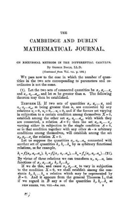 On reciprocal methods in the differential calculus.