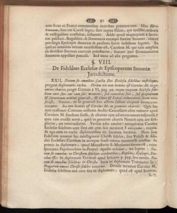 §. VIII. De Fidelibus Ecclesiæ & Episcoporum Saxoniæ Jurisdictione.
