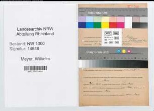Entnazifizierung Wilhelm Meyer, geb. 30.04.1905 (Lehrer)