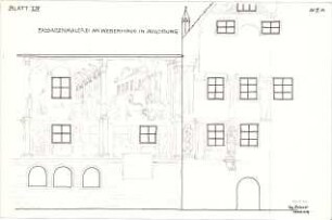 Eckert, Georg; München; Studienarbeiten - Weberhaus in Augsburg (Detail)