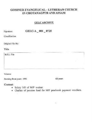 B.E.L. File