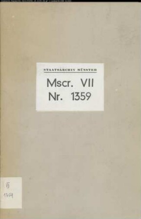 Urkundenabschriften über die Kapelle in Stockum im Kirchspiel Werne, erstellt durch Joseph Niesert