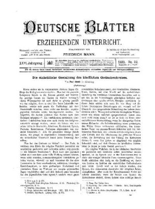 Die einheitliche Gestaltung des kindlichen Gedankenkreises : (Fortsetzung)