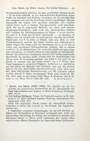 43-45 [Rezension] Löer, Paul, Moritz von Büren