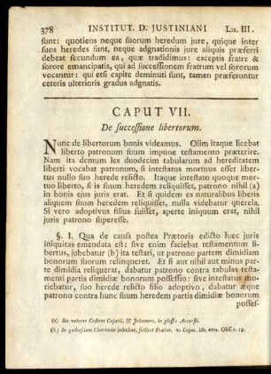 Caput VII. De successione libertorum