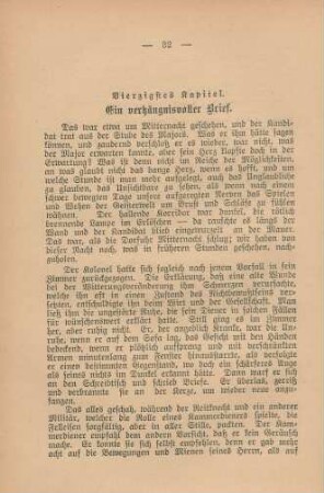 Vierzigstes Kapitel. Ein verhängnisvoller Brief