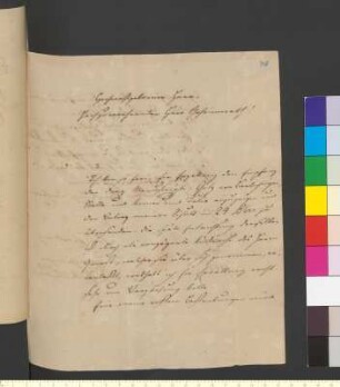 Brief von Küstner, Karl Theodor an Goethe, Johann Wolfgang von