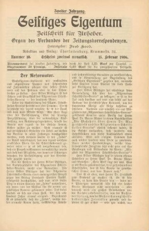 Nummer 10 (15. Februar 1906)