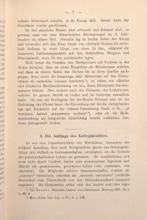 3. Die Anfänge des Kollegiatstiftes.