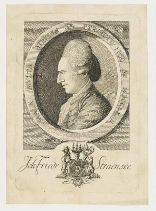 Bildnis des Joh. Friedr. Struensee