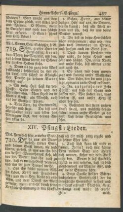 XIV. Pfingst-Lieder
