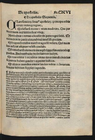 De apostolis Sequentia.