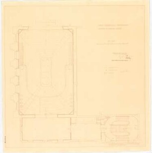 Konzerthaus, Beuthen Umbau: Grundriss Rang 1:50 (von Inv.Nr. 3630)