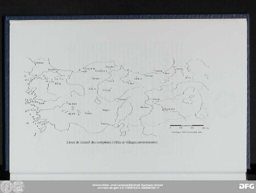 Lieux de recueil des comptines (villes et villages environnants)