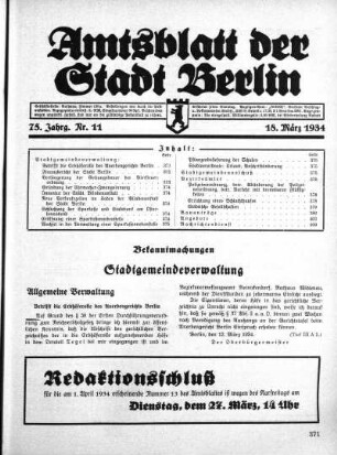 1934,11: Nr. 11, 18. März 1934