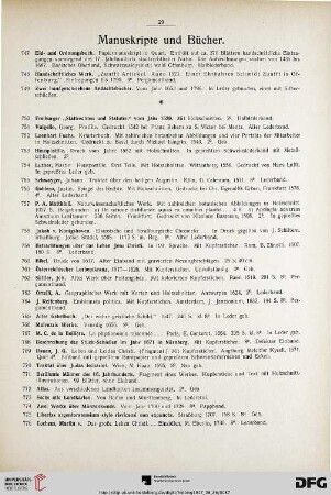 Manuskripte und Bücher (Nr. 747-834)