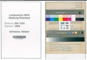 Entnazifizierung Herbert Schwarze , geb. 23.10.1904 (Bergingenieur)