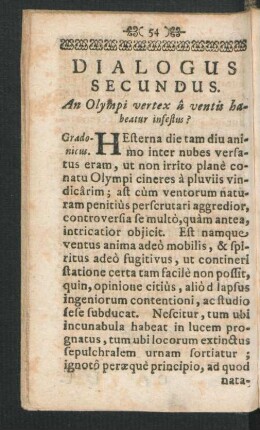 Dialogus Secundus.