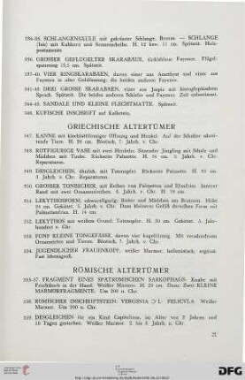 Römische Altertümer (Nr. 355-368)