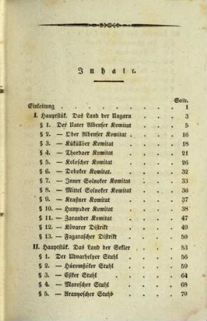 Handbuch der Statistik und Geographie des Großfürstenthums Siebenbürgen, 3. Geographie
