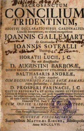 Sacrosanctum concilium Tridentinum