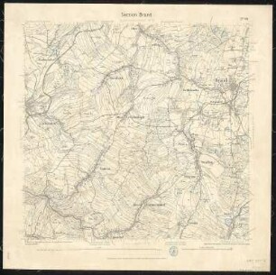 Äquidistantenkarte 98 : Section Brand, 1892 : Section Brand. - 1:25000. - Leipzig: Giesecke & Devrient, 1892. - 1 Kt.