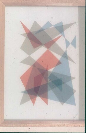 Bauhaus - Foliencollage. Farbfolien; 42 x 60 cm (um 1965; H. Rose)