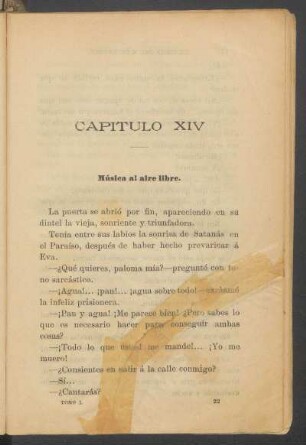 Capítulo XIV - Música al aire libre.
