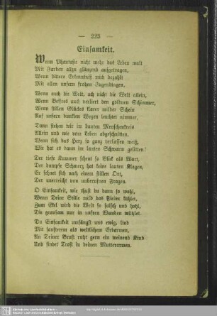 Einsamkeit