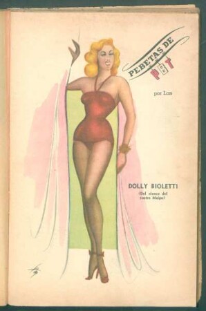 Dolly Bioletti (del elenco del teatro Maipo) - [Caricatura] : Pebetas de PBT