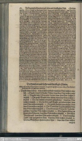 Die Predigten über den hundert und sechs und dreissigsten Psalm