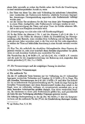 1. Die formellen Voraussetzungen
