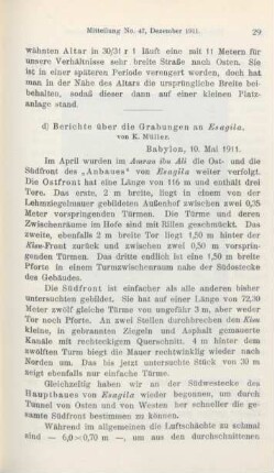 2d. Berichte über die grabungen amn Esagila