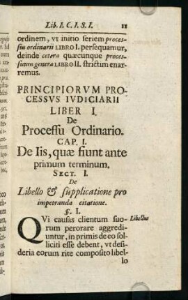 11-245, Liber I. De Processu Ordinario.